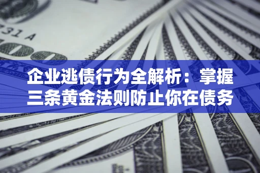 北京企业逃债行为全解析：掌握三条黄金法则防止你在债务乱局中“踩雷”